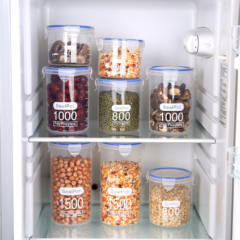 1-4PCS Sealed Jars With Scale  - Food Storage Jar Set のレビューと価格