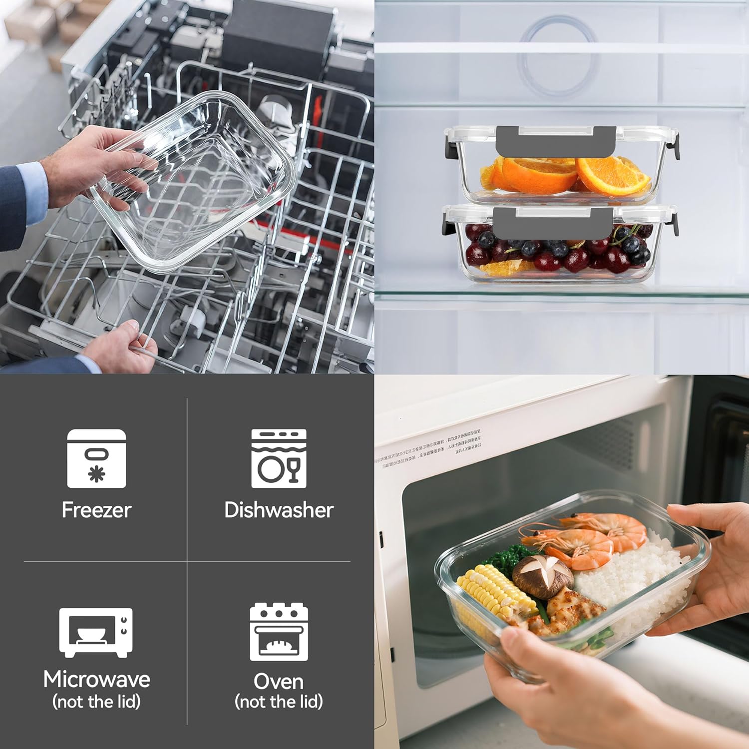 Glass Food Storage Containers, - Food Storage Lunch Box のレビューと価格