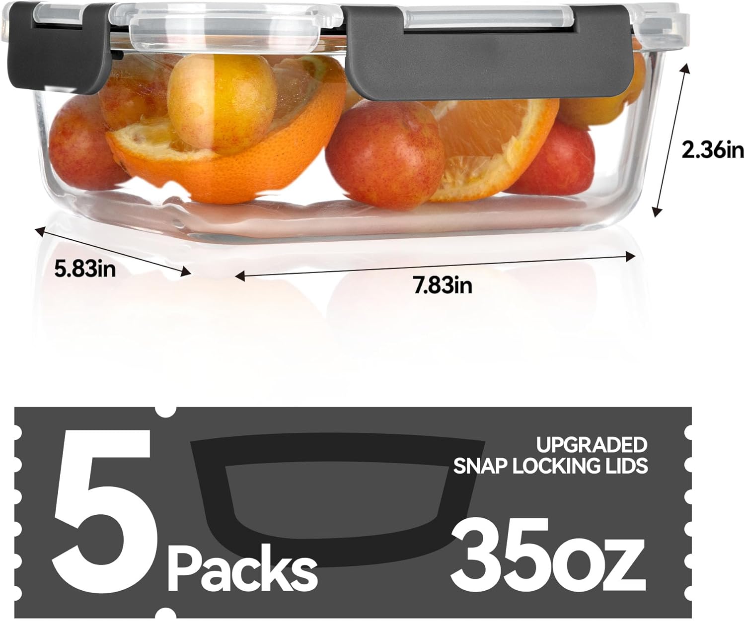 Glass Food Storage Containers, - Food Storage Lunch Box のレビューと価格